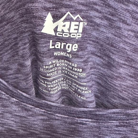 REI Women’s Heathered Purple Long Sleeve Tee - Picture 3 of 5